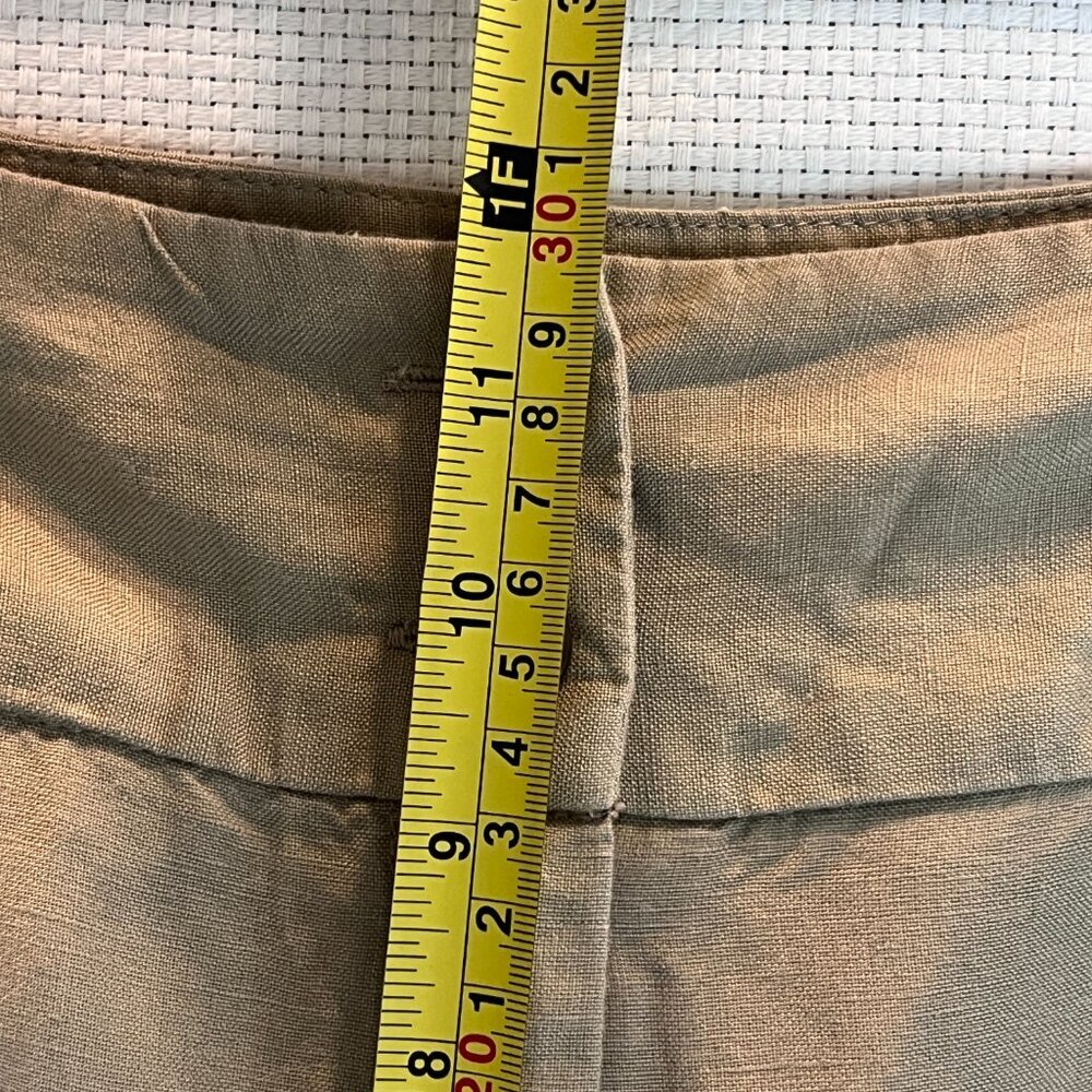 East 5th Wide Leg Linen Rayon Blend Pants Size 12 Neutral Beige/Tan Lightweight - Picture 5 of 10